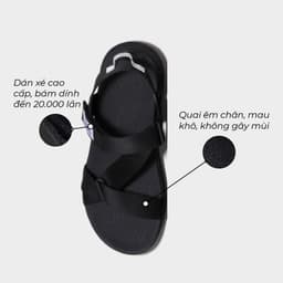 Thumbnail Sandals Shondo F7 Racing đế đen phối trắng quai đen F7R1010 2