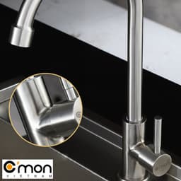 Thumbnail Vòi rửa chén bát lạnh cao cấp inox 304 xoay 360° C'MON VBL-02 + TẶNG vòi điều hướng 360° 4