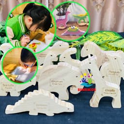 Thumbnail Đồ Chơi Xếp Hình Cân Bằng Con Thú Gỗ BENRIKIDS Thuần Mộc An Toàn Cho Bé 1