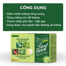 Thumbnail Bột sủi thanh nhiệt Livecool Nam Dược hương chanh hộp 10 góix7gram giúp giảm nhiệt miệng, nóng trong 4