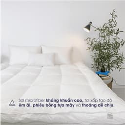 Thumbnail Topper Changmi Bedding lông vũ nhân tạo Microfiber Hàn Quốc chuẩn khách sạn 5 sao, tăng độ êm cho nệm 2