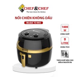 Thumbnail Nồi Chiên Không Dầu CHEF&CHEF 9L (YJ-993) – Mặt Kính Sang Trọng, Tay Đảo Tiện Lợi 1