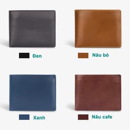 Thumbnail Ví nam da bò Nappa V104 cao cấp Bụi Leather da thật màu nâu bò full hộp làm quà tặng bảo hành 24 tháng 2