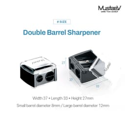 Thumbnail Gọt bút chì kép MustaeV để mài bút chì dài và bút chì mảnh (12mm + 8mm) 1