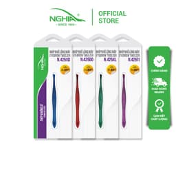 Thumbnail Nhíp Nhổ Lông Mày, Lông Mũi, Lông Nách, Tóc Bạc Inox Kềm Nghĩa N.425 - Đầu Xéo - 4 Màu 3