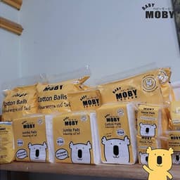 Thumbnail Bông Miếng Moby Baby Cỡ Nhỏ (100 miếng/gói) 1