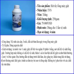 Thumbnail Bột Tẩy Lồng Máy Giặt TVS Loại Mạnh, Vệ Sinh Lồng Máy Giặt Cửa Đứng Cửa Ngang 300g 3