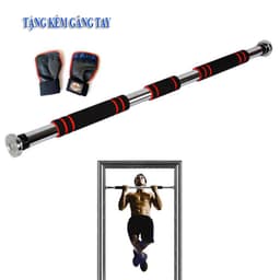 Thumbnail Xà Đơn Treo Tường Gắn Cửa Không Cần Bắt Vít (Đỏ Đen) Đại Nam Sport + Tặng Kèm Găng Tay Tập Xà 2