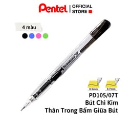 Thumbnail Bút Chì Bấm Pentel PD105T 0.5mm Trong Suốt - Bút Chì Bấm Thân Ngang 2