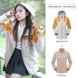Thumbnail Áo khoác CAMEL CROWN quần áo ngoài trời chống thấm nước và chống gió ba trong một dành cho nữ 3