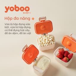 Thumbnail Hộp đựng sữa bột chống ẩm đa năng cho bé Yoboo YB-0032 có ngăn đựng muỗng 2 lớp nắp đậy 360ml - Hàng chính hãng 2