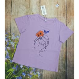 Thumbnail Áo phông nữ Vicci AP.01 chất liệu cotton vân gỗ nhiều họa tiết 4