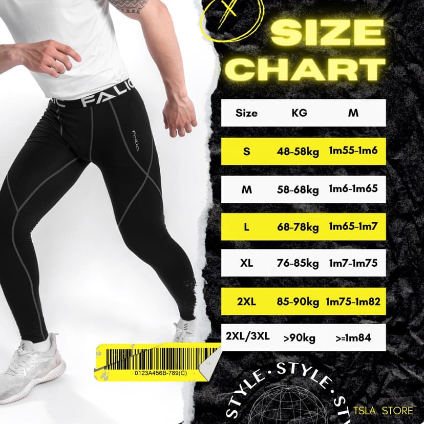 Ảnh Quần legging thể thao combat bó cơ nam TSLA ôm body co giãn tập gym chạy bơi lội boxing TSL2016 4