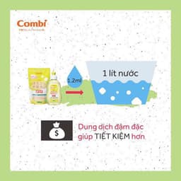 Thumbnail Túi dung dịch nước rửa bình sữa và rau củ quả từ dầu cọ 250ml Combi 4