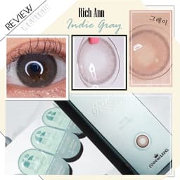 Thumbnail Lens Mắt ANN365 Cận 0-8 Độ Đeo 1 Ngày Indie Gray - Xám Thạch Anh Màu Hot 2022 3