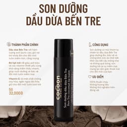 Thumbnail Son Dưỡng Môi Dầu Dừa Bến Tre The Cocoon Ben Tre Coconut Lip Balm 5g 1