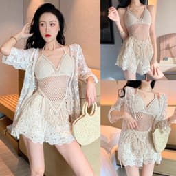 Thumbnail Set bikini ren đi biển silive set bikini đồ bơi bikini bigsize chất ren mêm mại kiểu dáng trẻ trung silive_official 2