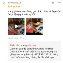 Thumbnail Mật ong nguyên chất hoa nhãn tự nhiên HNT NATURAL PRODUCT MO50G 2