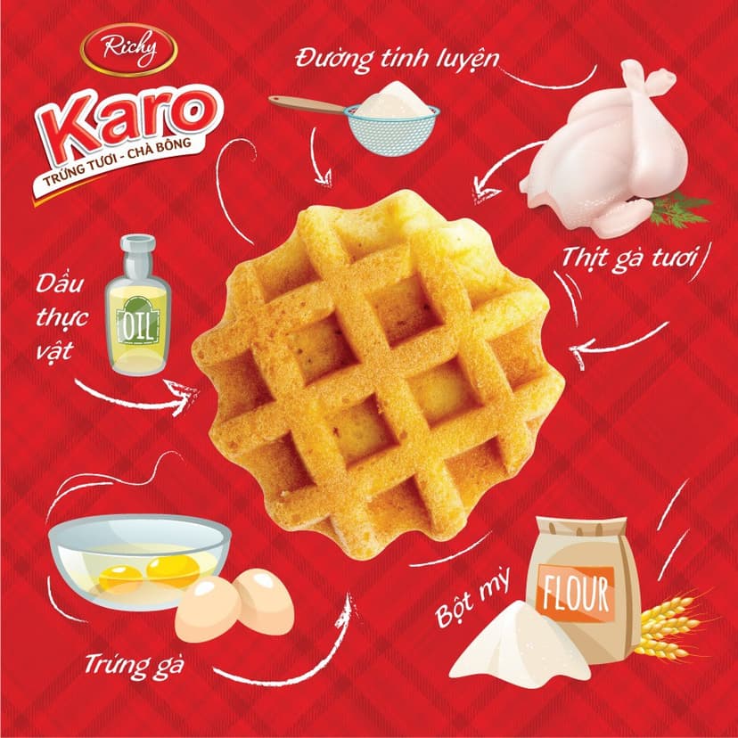 Ảnh Combo 24 chiếc Bánh tươi Richy KARO (26g/chiếc) 4