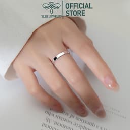Thumbnail Nhẫn bạc TLEE mẫu bản trơn 3mm freesize TLEE JEWELRY A0331 4