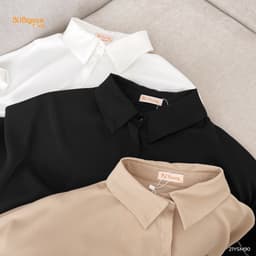 Thumbnail Áo sơ mi nữ tay ngắn đuôi tôm BIGSIZE (55kg đến 95kg) - 21YSM90 - BU Bigsize Young 2
