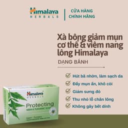 Thumbnail Xà phòng giảm mụn cơ thể từ lá neem Himalaya Neem Turmeric Soap 75g 2