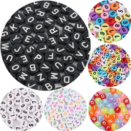 Thumbnail mùa hè Set 100 hạt xỏ BEADIA in chữ cái tiếng anh làm đồ trang sức thủ công 2
