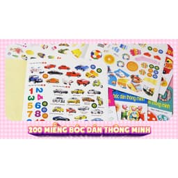 Thumbnail SÁCH - 200 miếng bóc dán thông minh 2-6 tuổi ( nhiều chủ đề ) 2