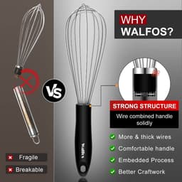 Thumbnail Phới lồng đánh trứng WALFOS bằng thép không gỉ cấp thực phẩm 2