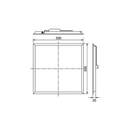 Thumbnail Đèn LED bảng panel 600x600 PANASONIC Công suất 36W 40W ánh sáng trắng 6500K, lắp văn phòng công sở 4