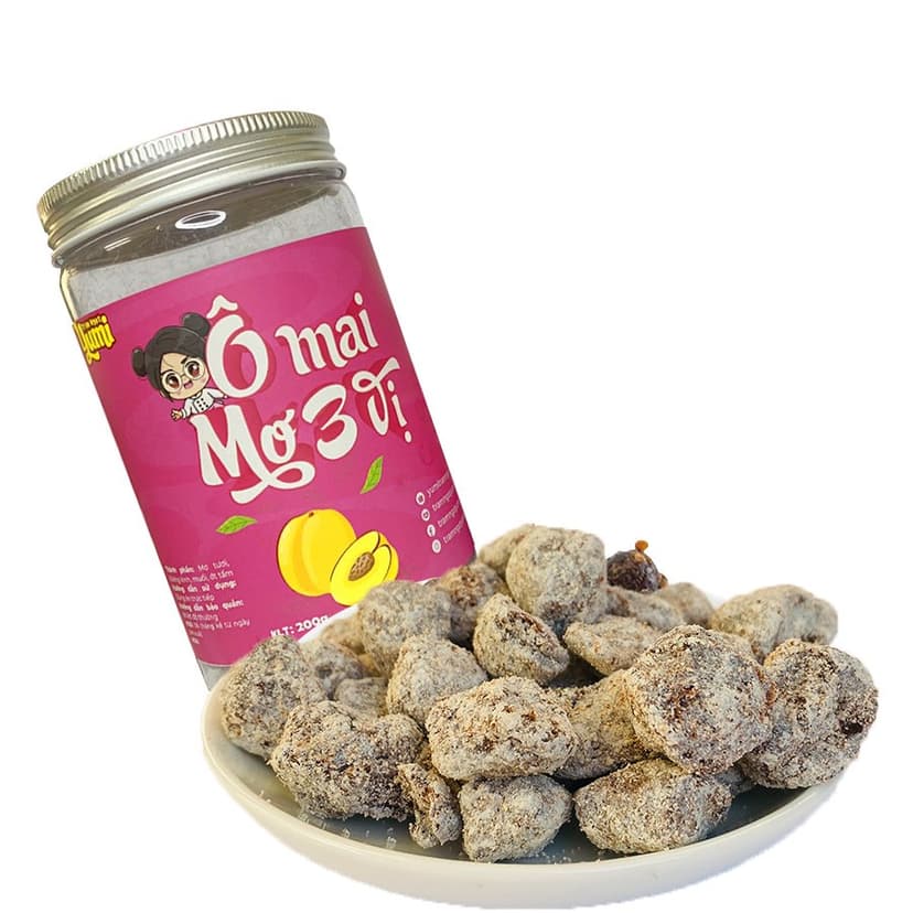Ảnh Ô mai mơ 3 vị Trạm ngọt Yumi xí muội chua mặn ngọt ăn vặt thơm ngon 2