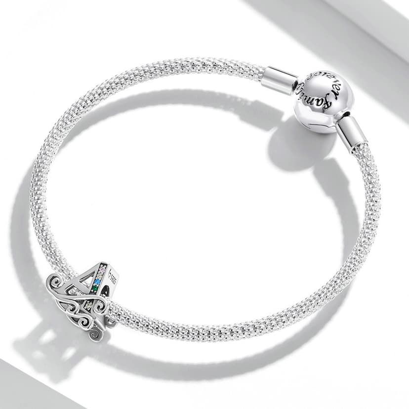 Ảnh Bamoer Hạt Charm Bạc 925 Chữ Cái A~Z Cho Tự Làm Vòng Tay Vòng Cổ Bán Phụ Kiện 4