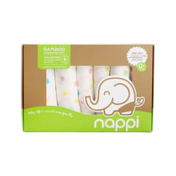 Thumbnail Hộp khăn sữa sợi tre họa tiết chấm bi Nappi (6 chiếc/hộp) 1