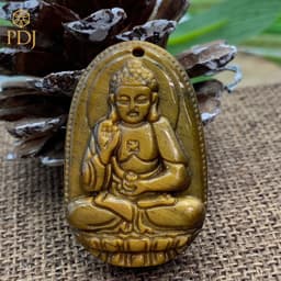 Thumbnail Mặt phật bản mệnh A Di Đà - tuổi Tuất, tuổi Hợi - tặng kèm dây dù đeo và hộp đựng - M000086 - Trang sức PDJ 3