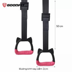 Thumbnail Vòng treo đu xà đơn trẻ em Gymnastic rings GoodFit kháng lực chịu tại 200kg, dây treo tùy chỉnh GF002E 1