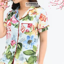 Thumbnail Đồ Bộ Nữ Lụa Satin Cao Cấp JAPAN SILK Họa Tiết Vintage Trang Nhã 2