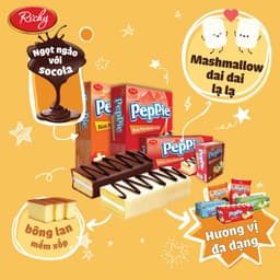 Thumbnail Bánh Peppie Richy phủ socola trắng hộp 3 (45g) bánh bông lan kem bơ sữa 2