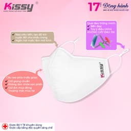 Thumbnail Khẩu Trang Vải 3 Lớp Kissy Phòng Dịch Hiệu Quả Bền Đẹp, Thời Trang, Tái Sử Dụng Size L 3