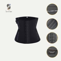 Thumbnail Đai nịt bụng giảm mỡ định hình eo latex Corset Chuẩn truyền thống 25 xương màu đen 1