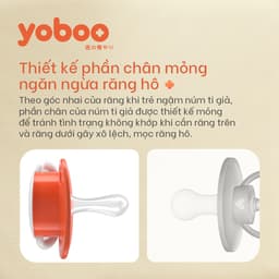 Thumbnail Bộ 2 ti giả cho bé Yoboo YB-0038 chất liệu silicone mềm mại mô phỏng ti mẹ - Hàng chính hãng 4