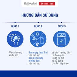 Thumbnail Bộ sản phẩm ngăn ngừa sẹo lồi và sẹo phẫu thuật Rejuvaskin gel 10ml x 3.75*7.5cm 1