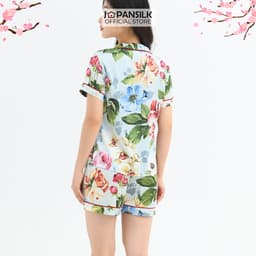 Thumbnail Đồ Bộ Nữ Lụa Satin Cao Cấp JAPAN SILK Họa Tiết Vintage Trang Nhã 3
