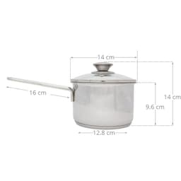 Thumbnail Quánh 3 đáy inox 430 Fivestar Standard nắp kính bếp từ FSQ14001 (14cm) 3