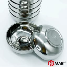 Thumbnail Bộ 10 Bát Trơn Inox cách nhiệt chống nóng thương hiệu Hoàng Gia 1