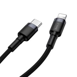 Thumbnail Cáp sạc Typec to IP PD20W 3.0A Baseus Cafule Cable dùng cho iP6/7/8/10/11/12/13/14 Sạc nhanh và truyền dữ liệu 3