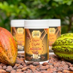 Thumbnail Thức uống socola vị cà phê Bột cacao cafe hòa tan pha trà sữa làm bánh CACAOMI hộp thượng hạng 357g 4
