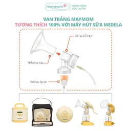 Thumbnail Van Trắng Máy Hút Sữa Maymom, Phụ Kiện Thay Thế Máy Medela Pump, Harmony, Swing, Mini Electric 3