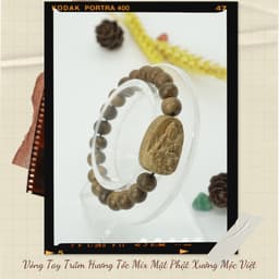 Thumbnail Vòng tay trầm hương mặt phật bản mệnh 12 con giáp theo tuổi Tròn Đơn Tóc Vườn - Xưởng Mộc Việt 2