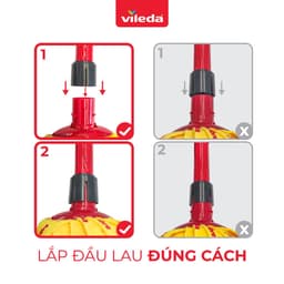 Thumbnail Cây lau nhà VILEDA Supermocio Soft vải sợi siêu nhỏ, siêu thấm dùng cho sàn gỗ - chính hãng Vileda 4