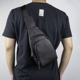 Thumbnail Túi đeo chéo nam da bò Nappa Venus DC108 - Bụi leather - Bảo hành 12 tháng 2